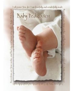 Baby Dedication Certificate - Small (crossed feet)