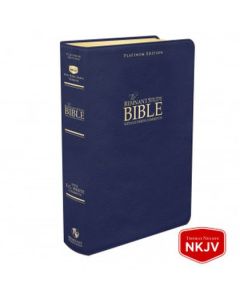 Platinum Remnant Study Bible (NKJV) Thumb Indexed, Top-grain Leather: Blue