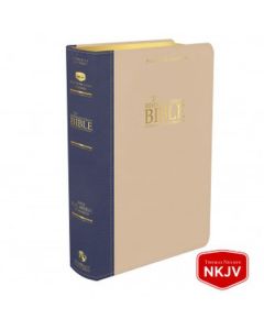 Platinum Remnant Study Bible (NKJV) Thumb Indexed, Top-grain Leather: Blue/Taupe