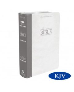 Platinum Remnant Study Bible (KJV) Top-grain Leather: Grey/White