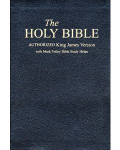 KJV Bible with Mark Finley Study Helps, Thumb Indexed - Bonded Leather: Black