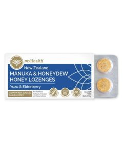 Manuka & Honeydew Honey Lozenges - Yuzu and Elderberry 22.4g