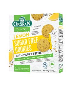 Lemon Sugar Free Cookies with Poppy Seeds  - 130g