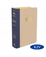 Platinum Remnant Study Bible (KJV) Thumb Indexed, Top-grain Leather: Blue/Taupe