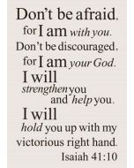 Prayer journal - Don't be afraid for I am with you