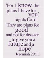 Prayer journal - For I know the plans I have for you - plans for good