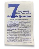 One Hundred Bible Facts on the Sabbath Question - Tract